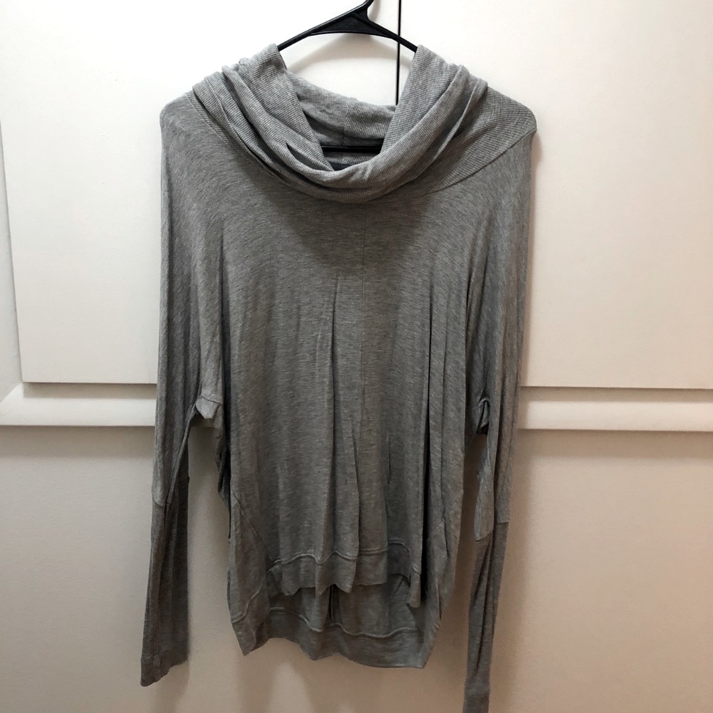 Grey cowl neck sweater
